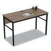 Linea Italia 23-3/4 in D X 47.25" W X 29.5" H, Natural Walnut, Steel UR600NW